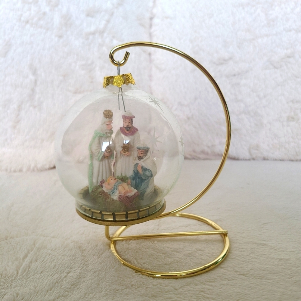 Vintage Three Kings Ornament and Stand